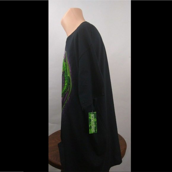 Irish Dragon Cross Black T-Shirt Side S - Picture 11 of 16